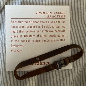 New Sundance Leather Heart Bracelet